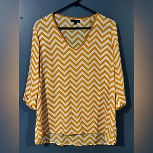 Kiara Yellow and White Blouse